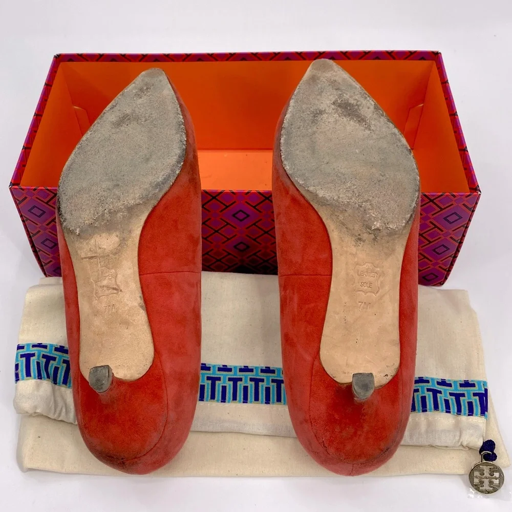 💕SALE💕 Tory Burch Elizabeth Poppy Orange - Picture 7 of 10